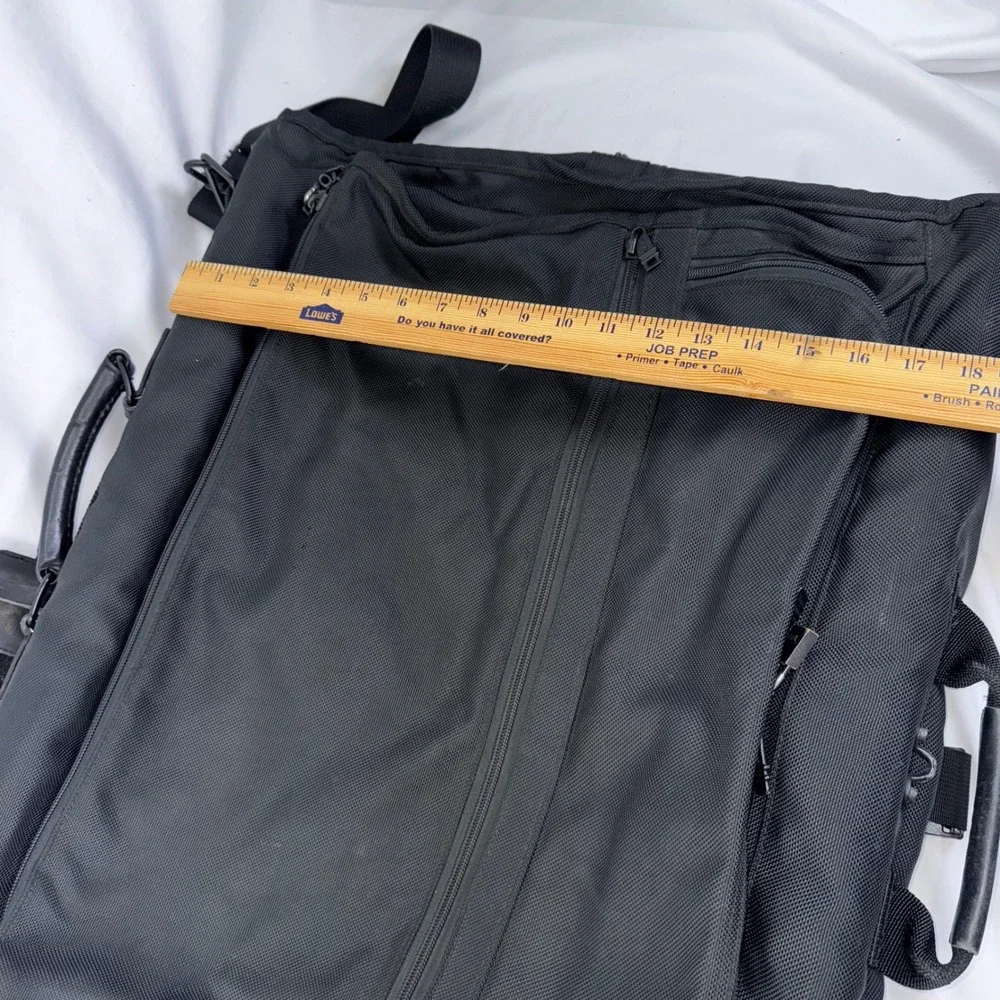 Tumi Garment Bag Travel Suitcase Carry On Luggage Black With Storage Bag‎